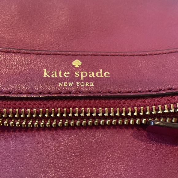 Kate Spade Fremont Place Julian Crossbody Bag - Red Plum Leather GUC - Picture 2 of 15